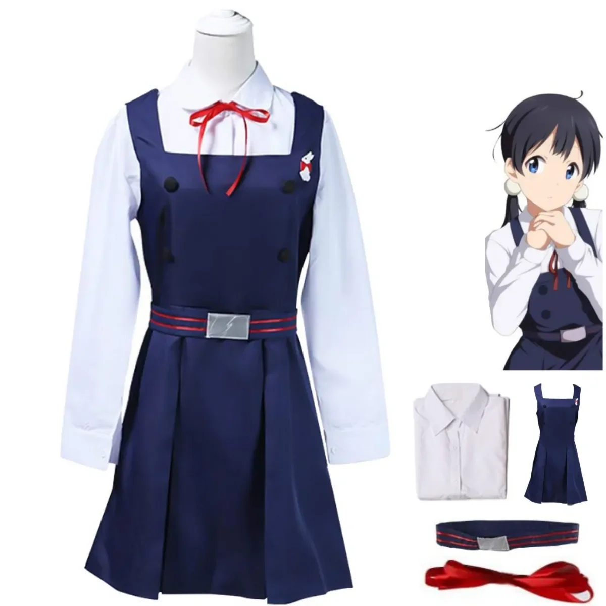 Anime Markt Kitashirakawa Tamako Cosplay Kostuum Japanse Koreaanse School Uniform Riem Rok Volwassen Vrouw Kawaii Campus Pak