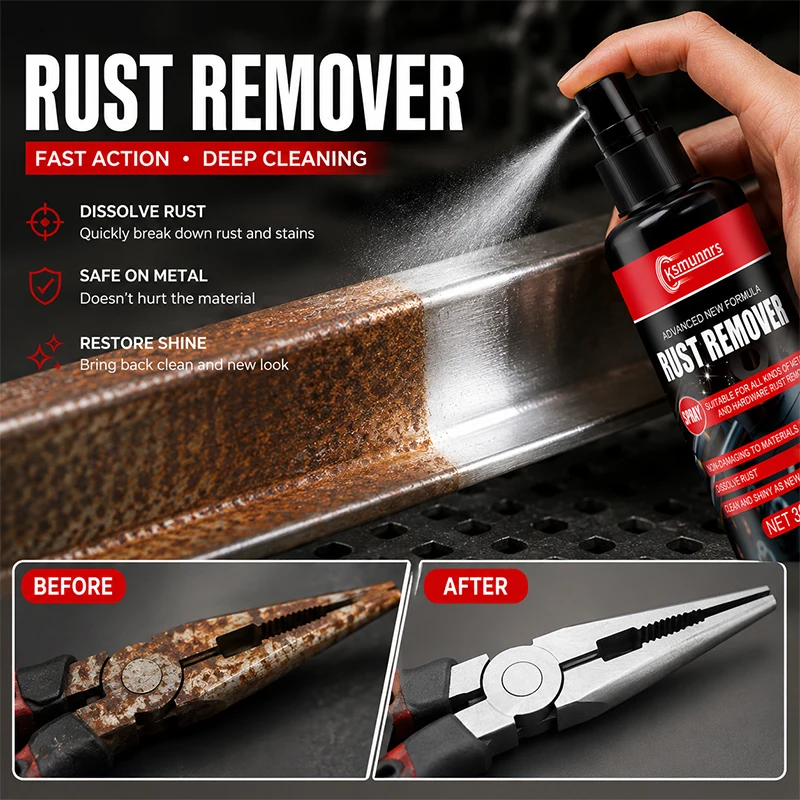 Fast Rust Removal Spray, Multi-Use Lubricant and Metal Cleaner for Brake Discs, Exhaust Pipes and Cookware