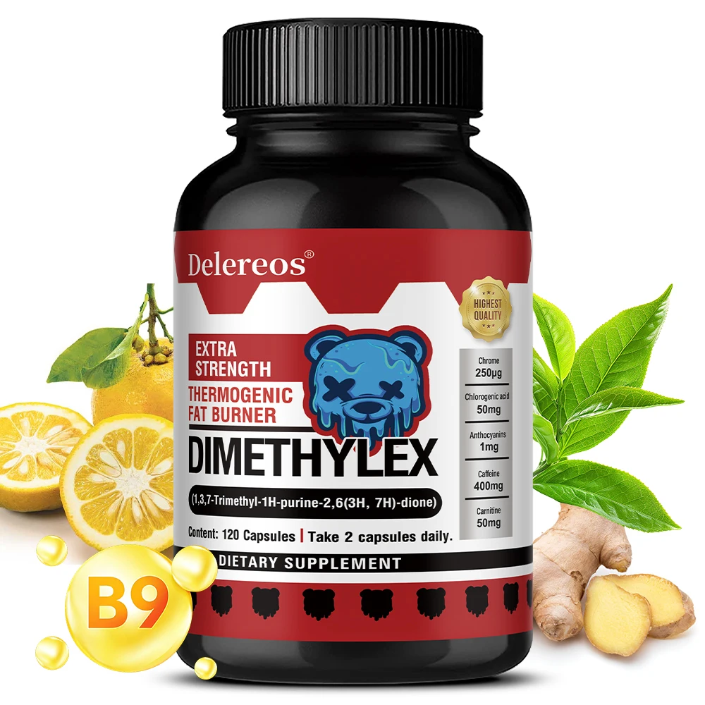 

Unisex Fat Burner Capsules - Added Green Tea Extract To Suppress Appetite, Relieve Bloating - Boost Metabolism - 120 Capsules