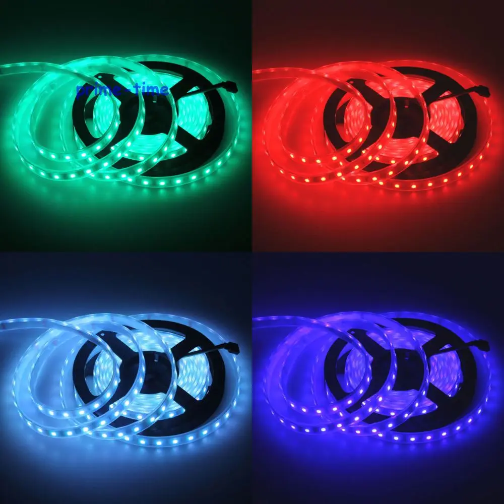 IP68 Waterproof 5050 LED Strip,12V 60LED/M 5M flexible Strip,White Warm White RGB,Underwater Use for Swimming Pool,Fish Tank