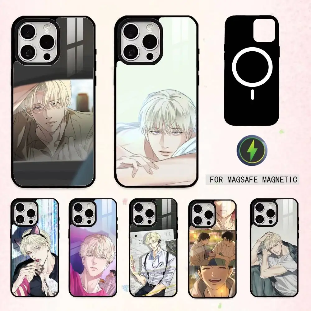 

BL C-Comics B-Backlight Phone Case For iPhone17,16,15,14,13,12,11 Plus,Pro Max Magnetic For Magsafe Wireless Charging