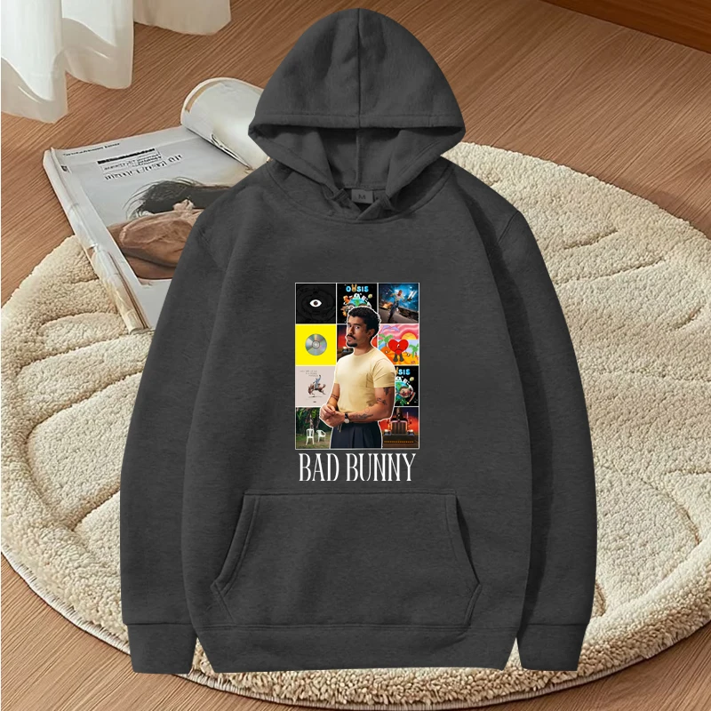 Bad bunny Albums Classic graphic hoodie 2025 men women fashion vintage Long sleeve Sweatshirt with print oversized hoodie unisex