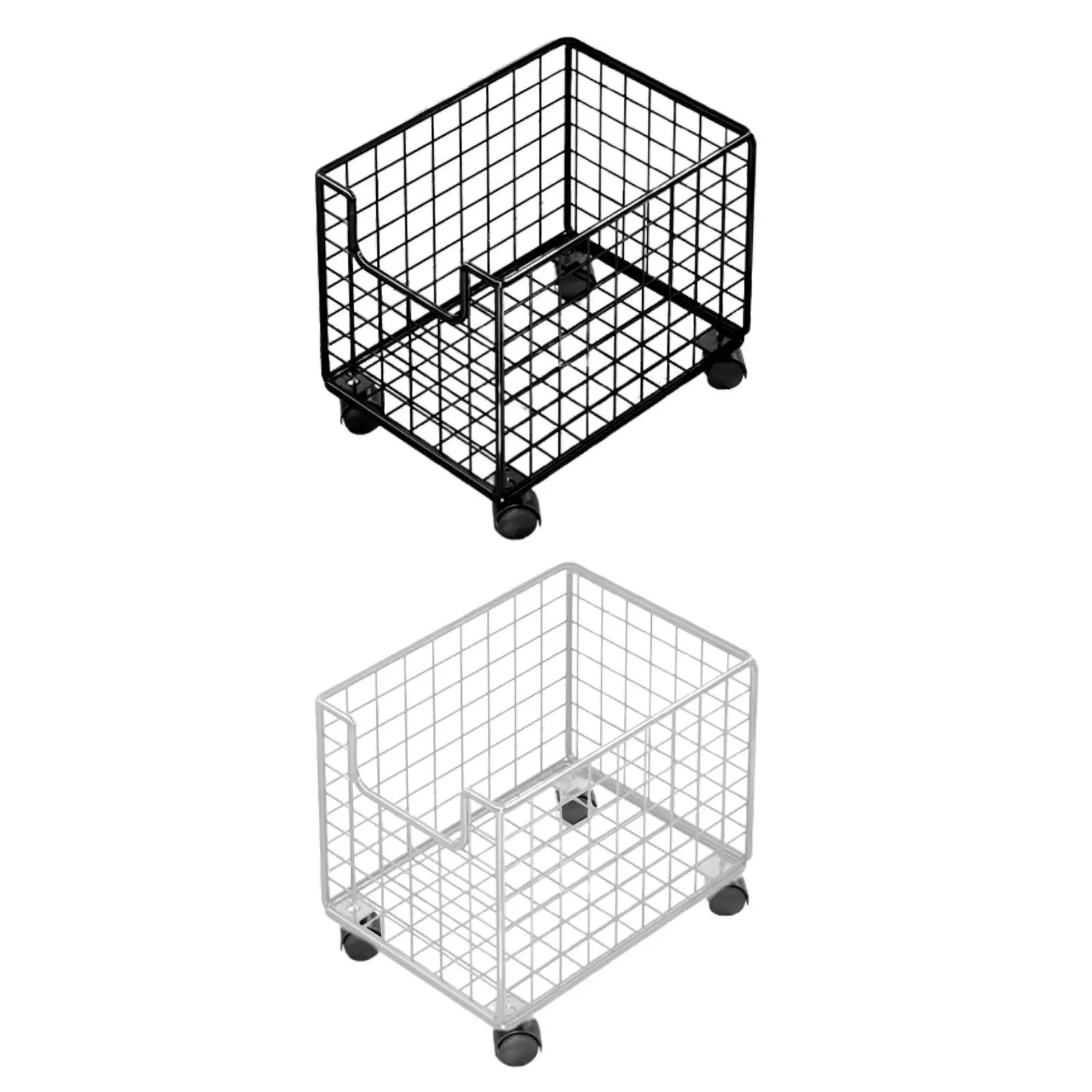 Rolling File Cabinet with Wheels Under Desk Organizer Basket for Home Office Storage Cart
