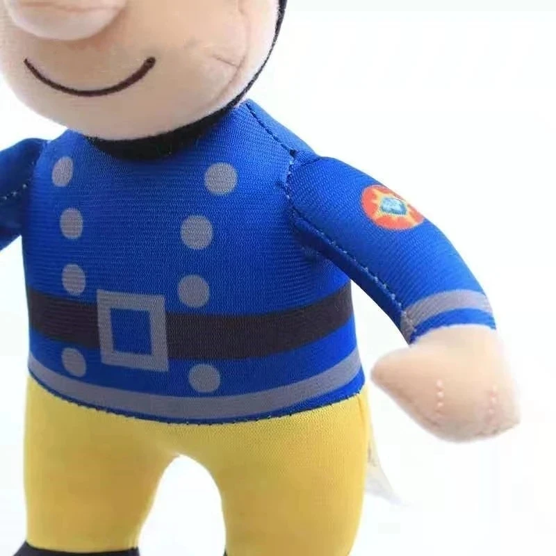 New 25CM Cartoon Fireman Sam Plush Toy Anime Kawaii Firefighter Soft Stuffed Doll Figure for Kids Xmas Birthday Gifts