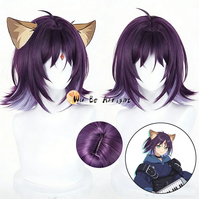 

Anime Cosmic Princess Kaguya Iroha Sakayori Cosplay Wig Dark Purple Light Blue Inner Short Synthetic Hair Christmas Halloween