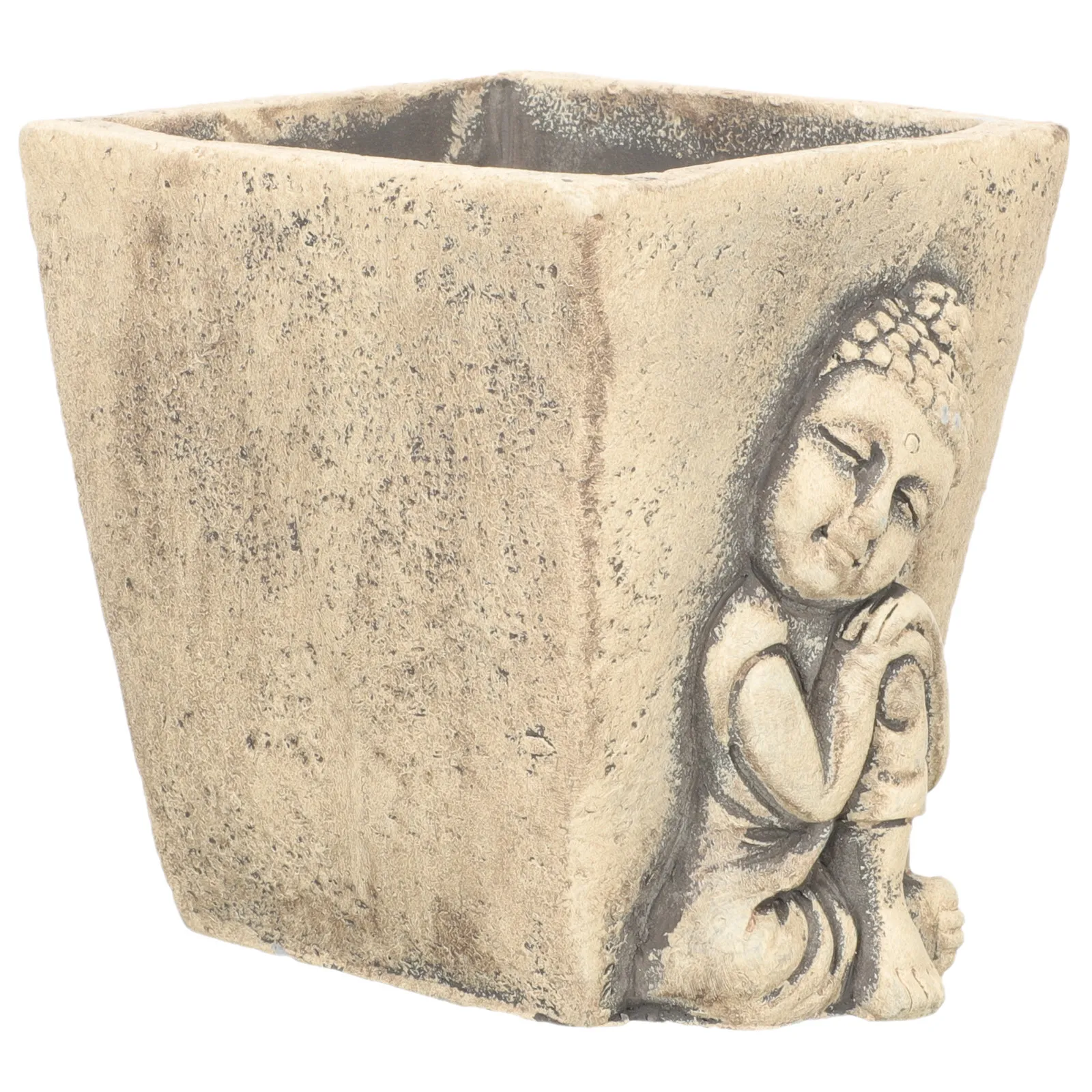 Buddha's Head Flowerpot Creative Cement Succulent Planter Artistic Home Balcony Decorative Plant Container Small Succulent