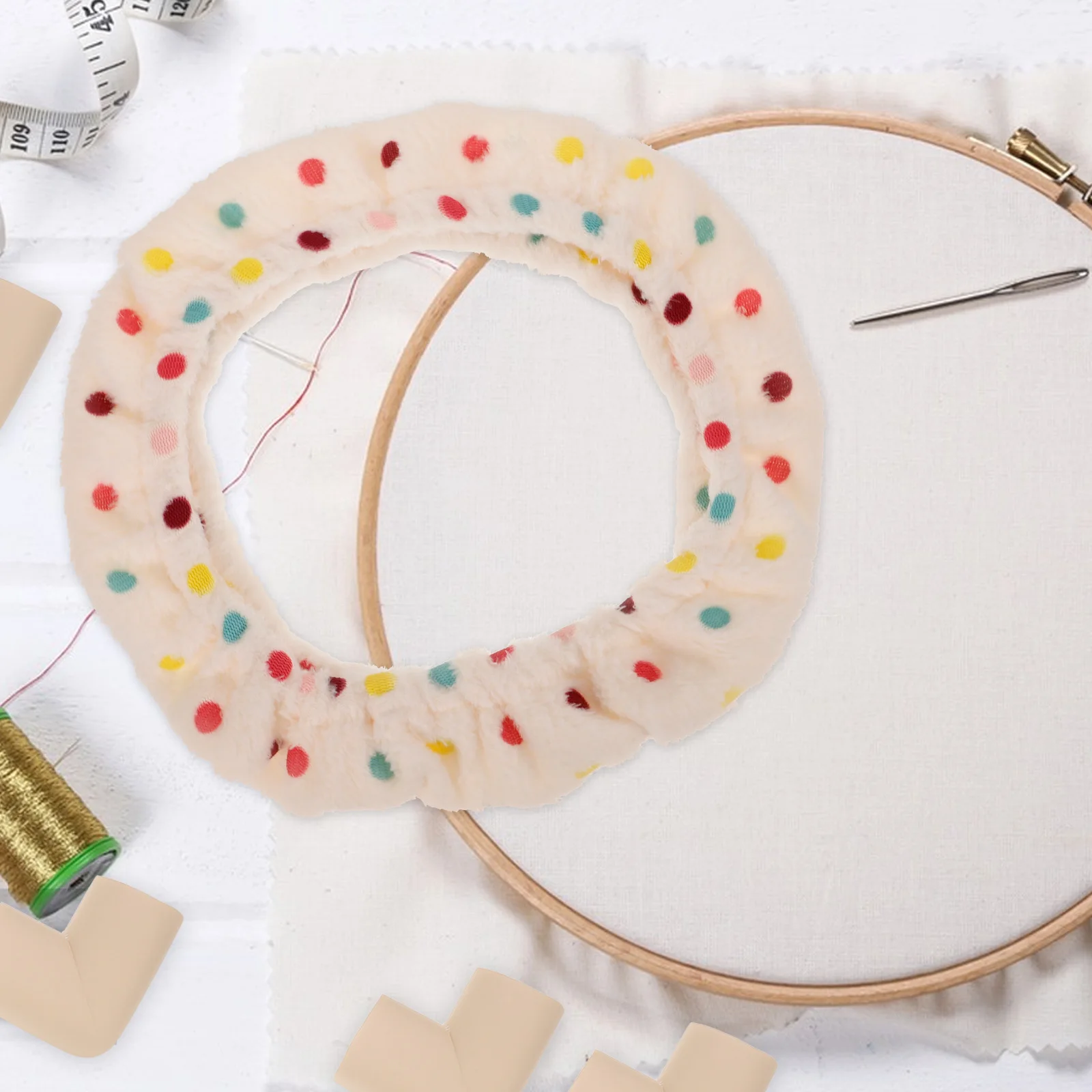 

1 set 1 Set Reusable Embroidery Hoop Comfortable Needle Protection Ring Durable Secure Grip Craft Sewing Cross Stitch