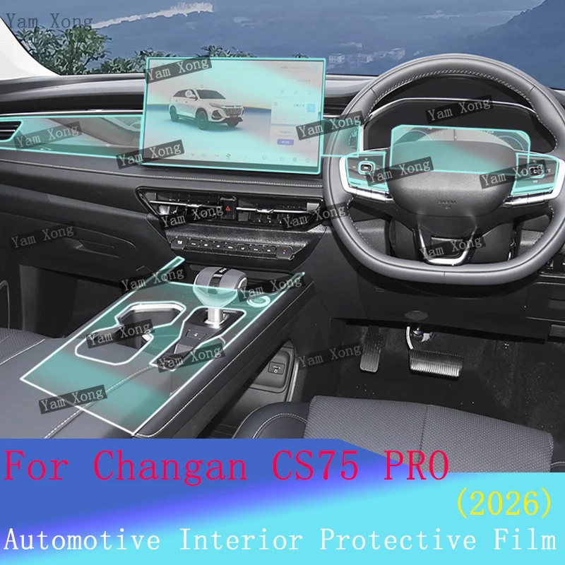 

Car interior Film Kit For Changan CS75 PRO Center Console Protection Sticker LED Navigation screen Transparent Anti-scratch Film