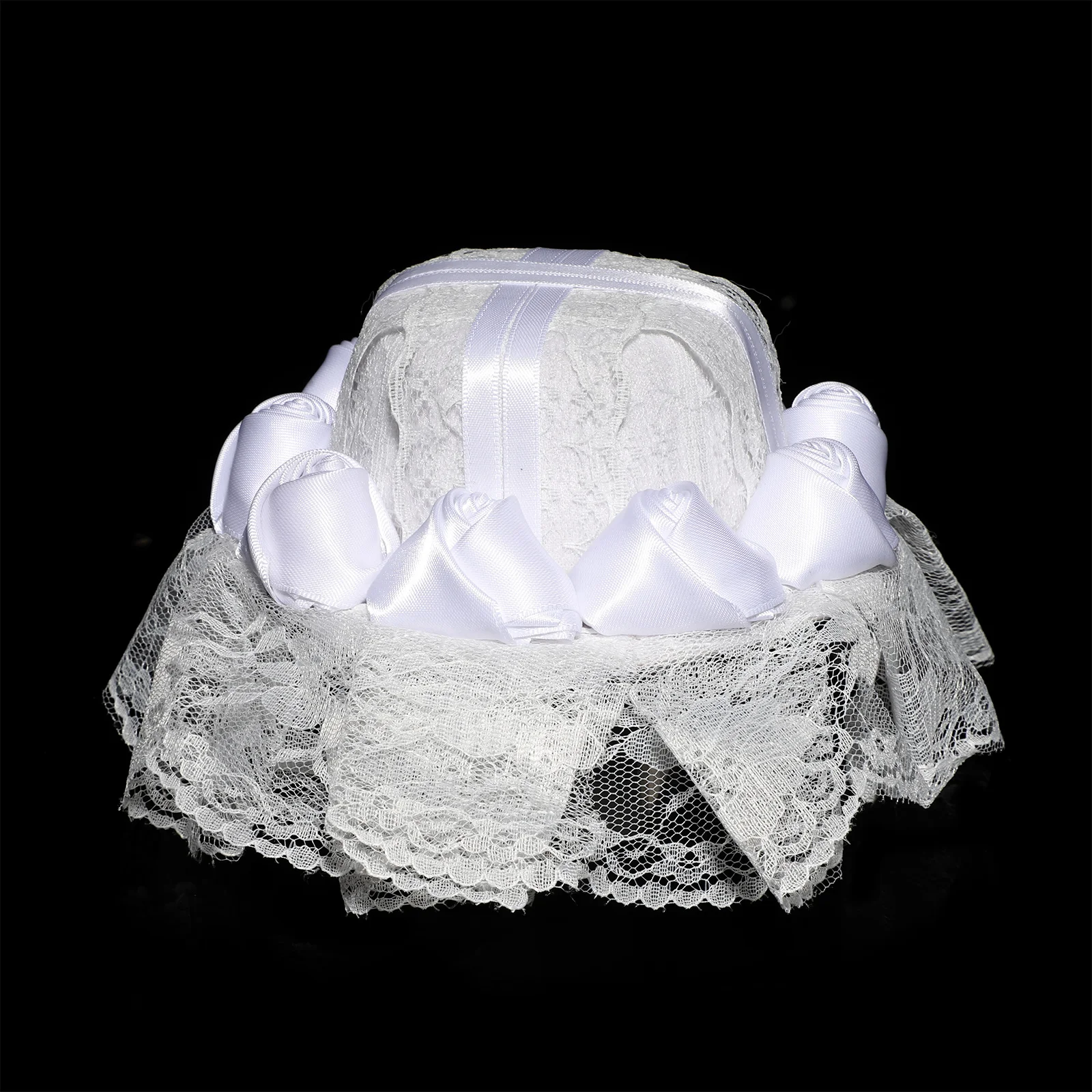 Feminino meninas fascinator chapéu lolita gótico laço rosa plana topo chapéu hairpin grampo de cabelo halloween masquerade cosplay acessórios para o cabelo