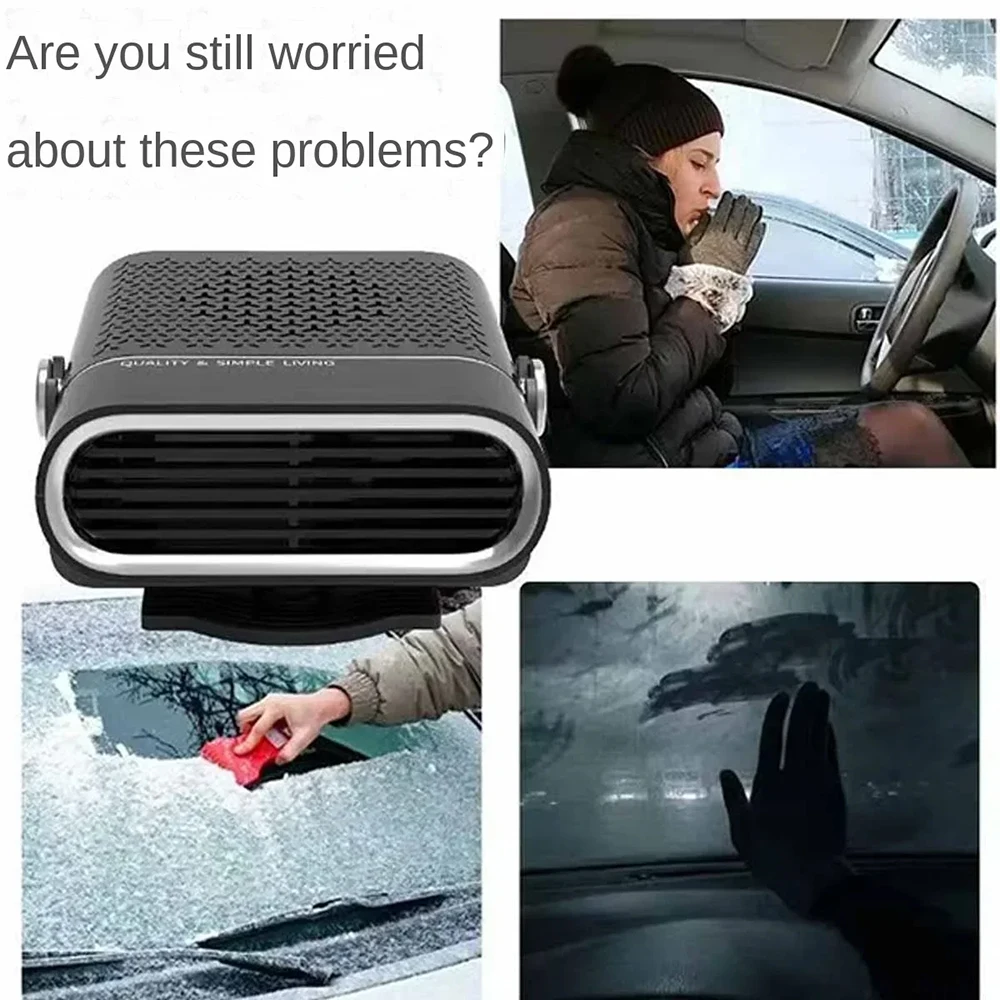 Car Heater Fan 150W Electric Heating Auto Windshield Defroster Deing Demister Car Anti-Fog Heater Car Accessories 12V/24V Option