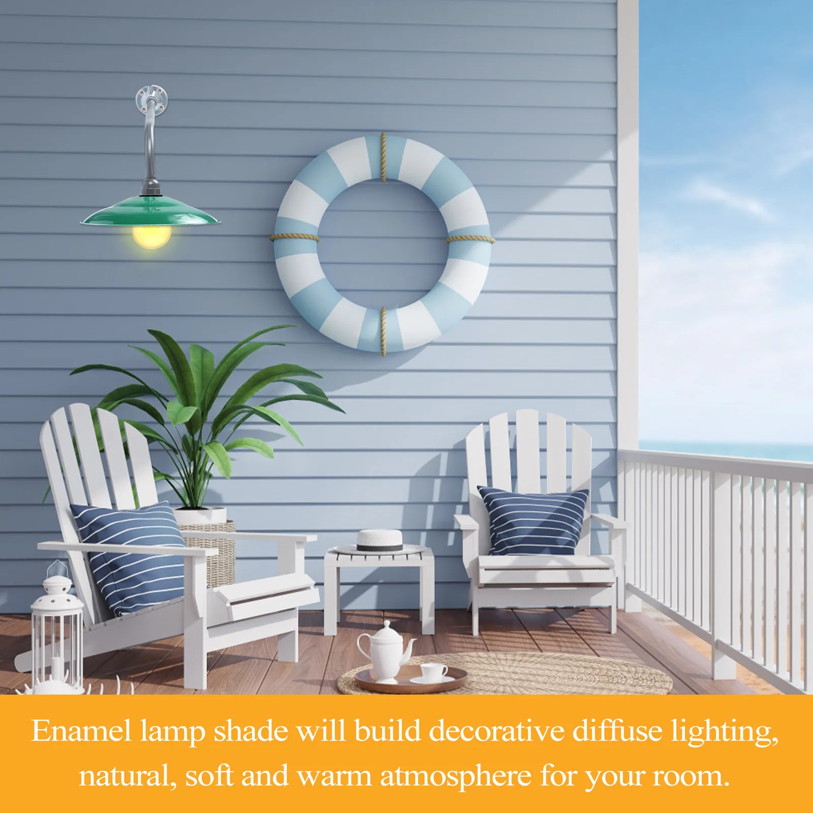 

1 шт. Эмалированный винтажный защитный абажур для настенных и настольных ламп, декоративный рассеиватель света, аксессуар, эмалированный плафон