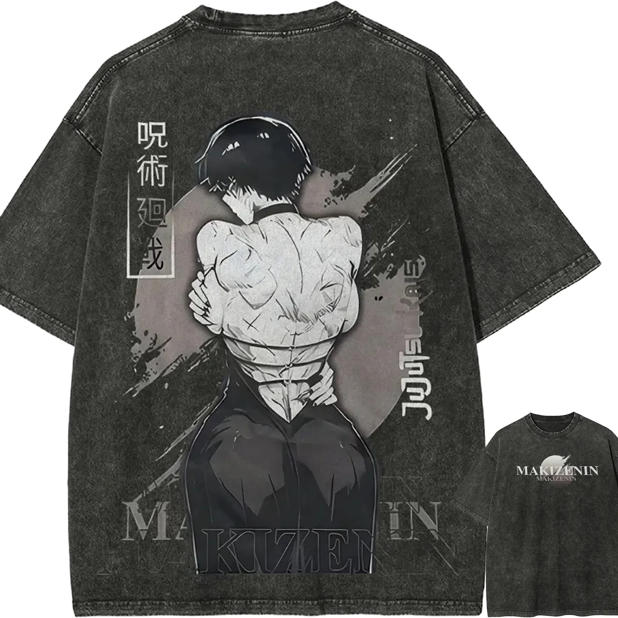 

2026 New Arrival Bandai Inspired Washed T Shirt Women Oversized Casual Daily Street Short Sleeve