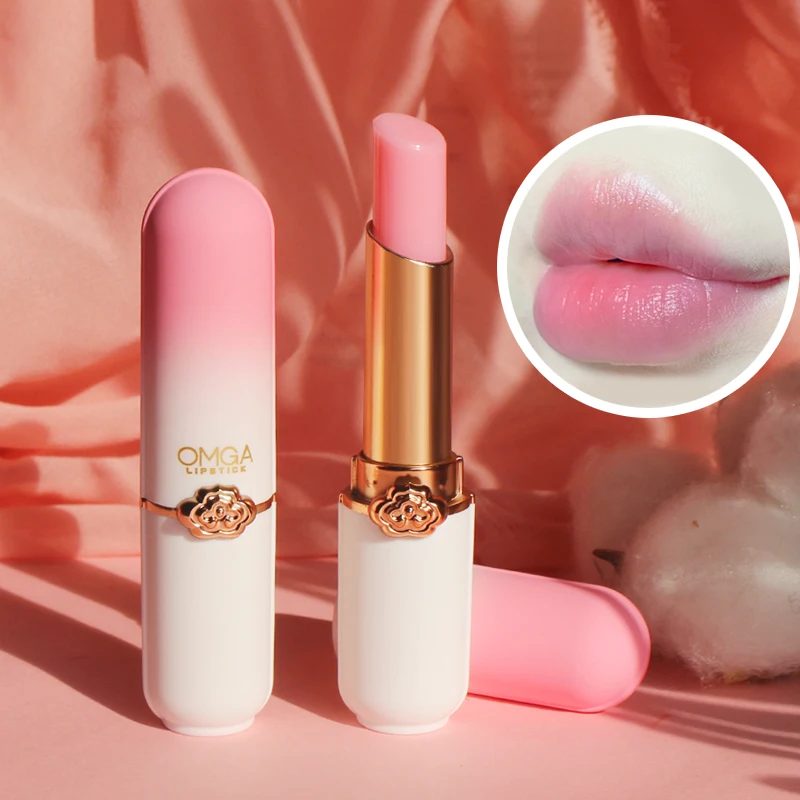 Peach flavored colored lip balm, long-term nourishment and moisturizing for dry and cracked lips in autumn and winter