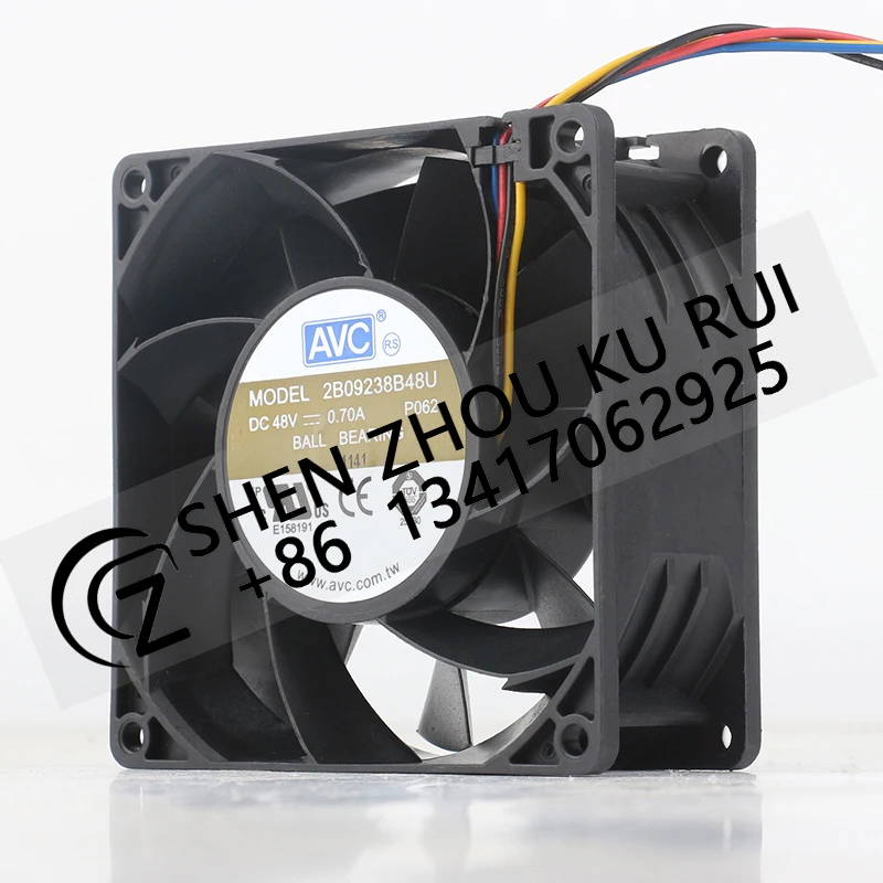 9038 Cooling fan New AVC 48V 0.70A AC EC 9CM Four-wire Brute force High Air volume converter 2B09238B48U