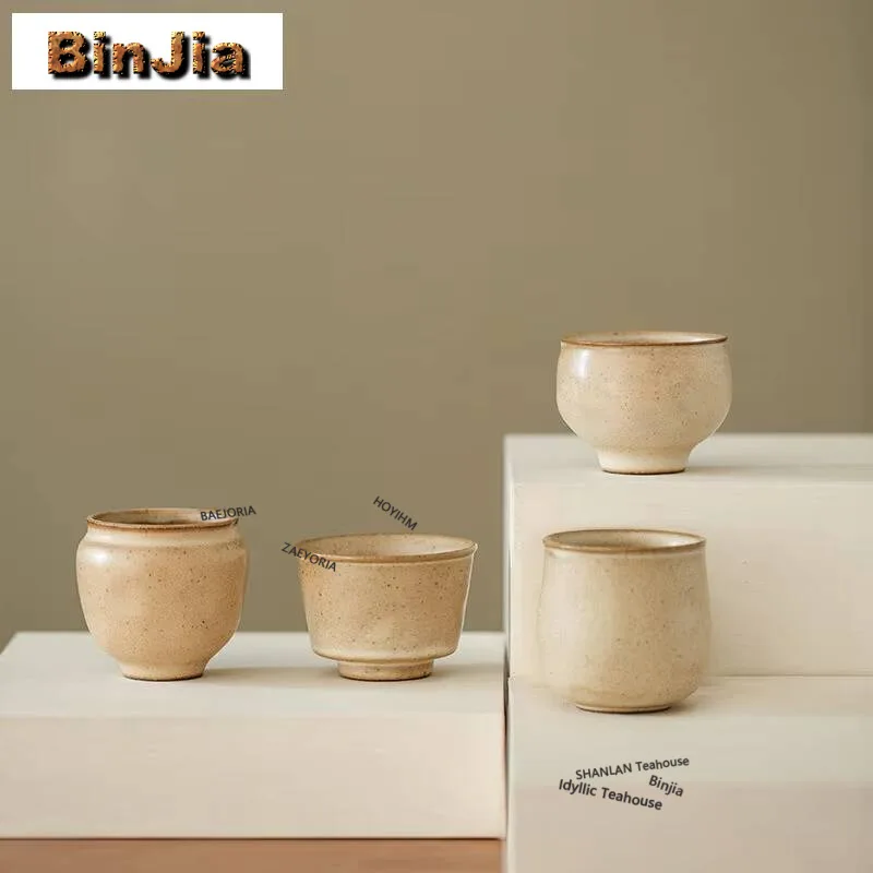2pc/lot Wabi Sabi Style Hammer Patterned Teacup Japanese Tea Bowl Mug Tea-tasting Fragrance Cup Jianzhan Master Cups Tea Items