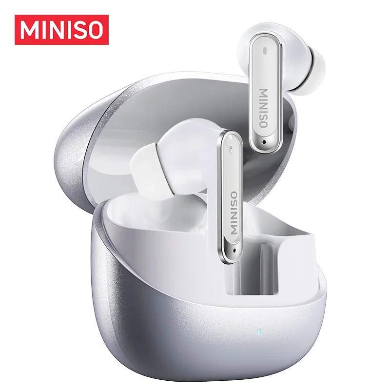 MINISO MS106 Bluetooth-Kopfhörer, kabellose TWS-Kopfhörer mit langer Akkulaufzeit, Sportkopfhörer, Geräuschunterdrückung, bequeme Ohrstöpsel.