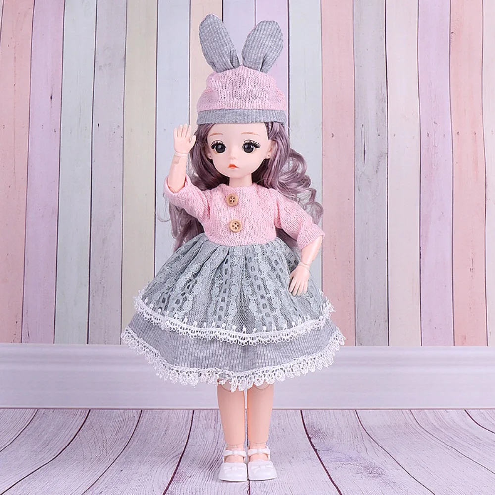 

Long Hair 30cm Bjd Doll with Clothes with Wig Make Up High Heel Princess Dress Up BJD Dolls Cute Anime