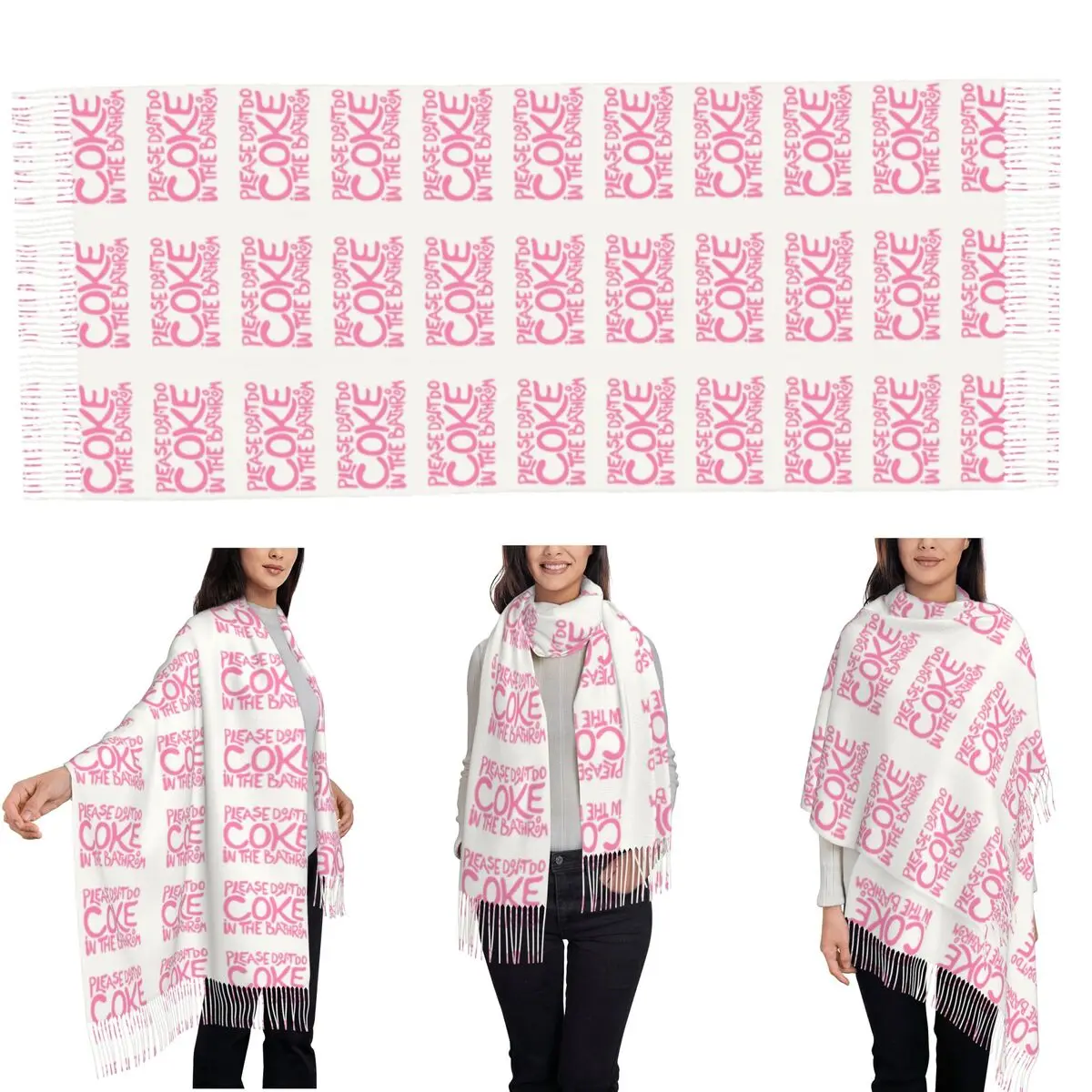 Funny And Ironic Scarf Tassel Scarves for Women Soft Warm Shawls and Wraps Long Fall Winter Shawl Wrap