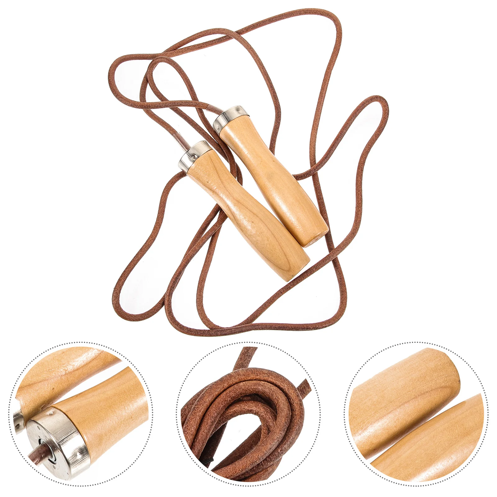 

Fitness Skipping Rope Wooden Handle Jump Exercise Equipment Weight Loss Man Sports