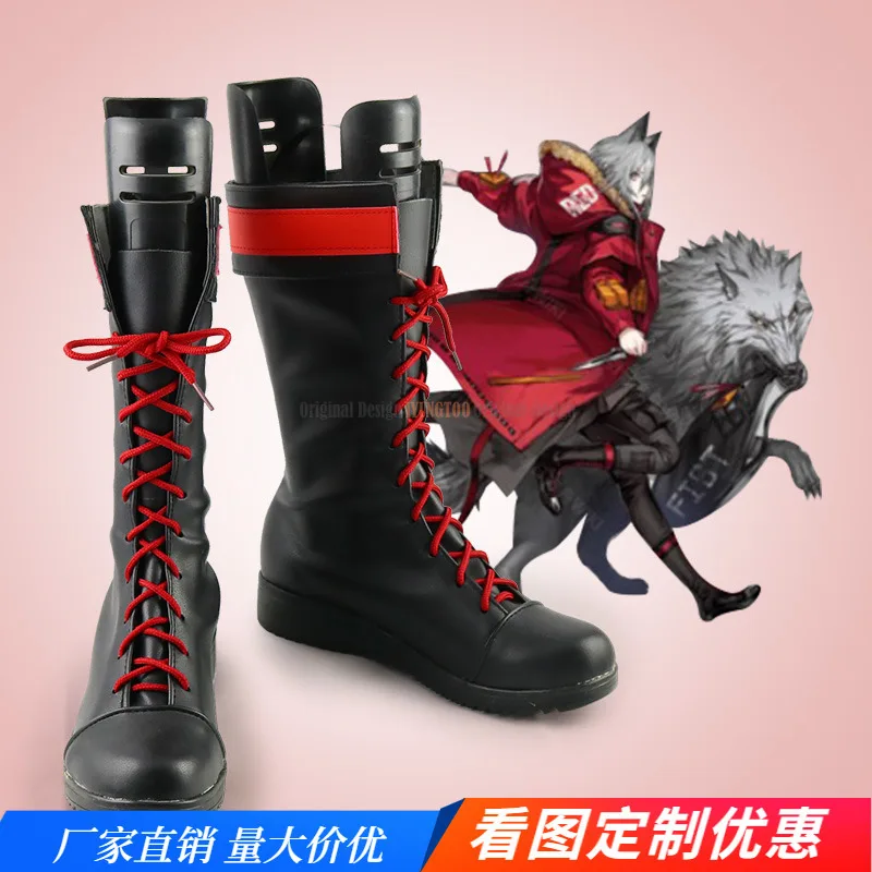 

Arknights Gitano Anime Characters Shoe Cosplay Shoes Boots Party Costume Prop