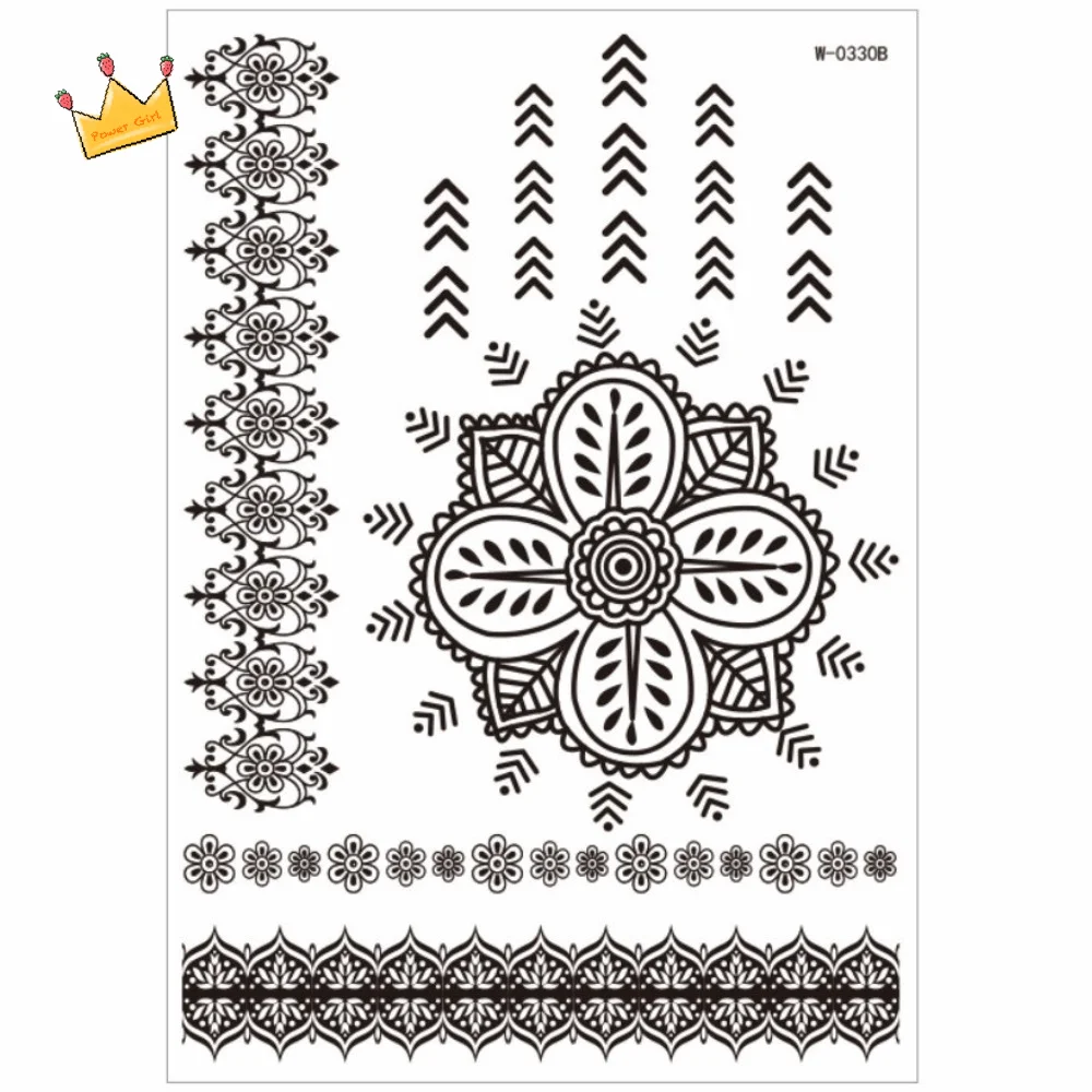 

Черные наклейки-тату хной, кружевные временные татуировки для ног и рук, водостойкие наклейки для боди-арта, свадебный аксессуар