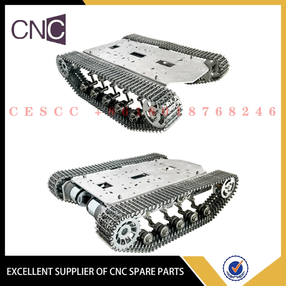 TS200 tracked vehicle metal shock-absorbing chassis Intelligent robot suspension obstacle avoidance Upper computer command contr