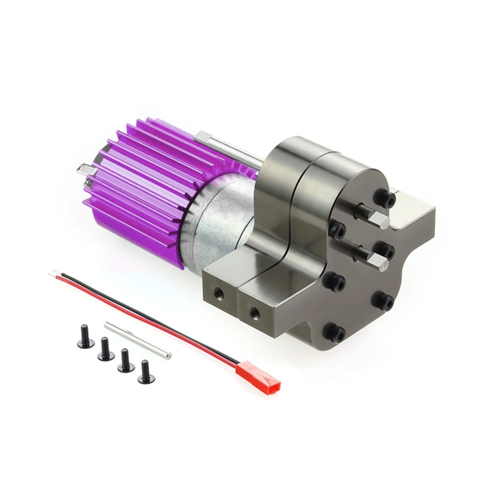 

Metal 370 Motor Gearbox Gear Box for WPL C14 C24 B24 B36 MN D90 D99 MN99S RC Car Upgrade Parts,TitaniumB87B