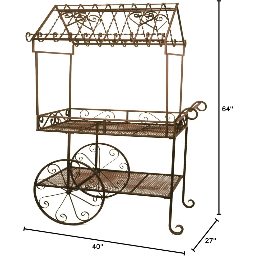 (TC104) Steel Flower Cart Outdoor Furniture, Plant Shelves