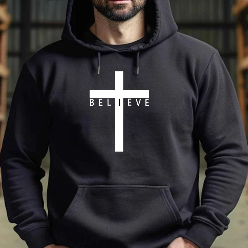 2025 heißer Verkauf männer Kreuz Gedruckt Hoodies Alle Saison Täglich Casual Sport Mit Kapuze Sweatshirts Männlich Hause Outdoor Komfort Mode top