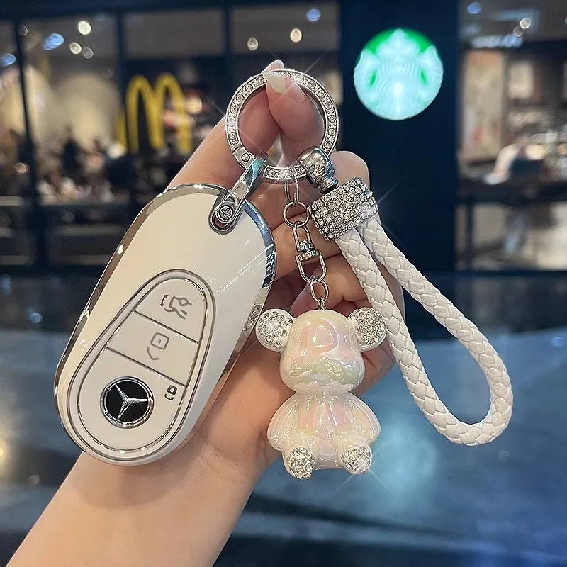 For Mercedes Benz keycase C E A B S Class GLE GLA GLB GLC GLS AMG Car key bag exquisite durable car interior car accessories