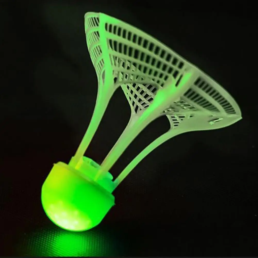 2pcs Glow In The Dark Windproof Badminton Shuttlecock Ball Wind Resistance Training Accessoires Outdoor Sport Supplies Nylon