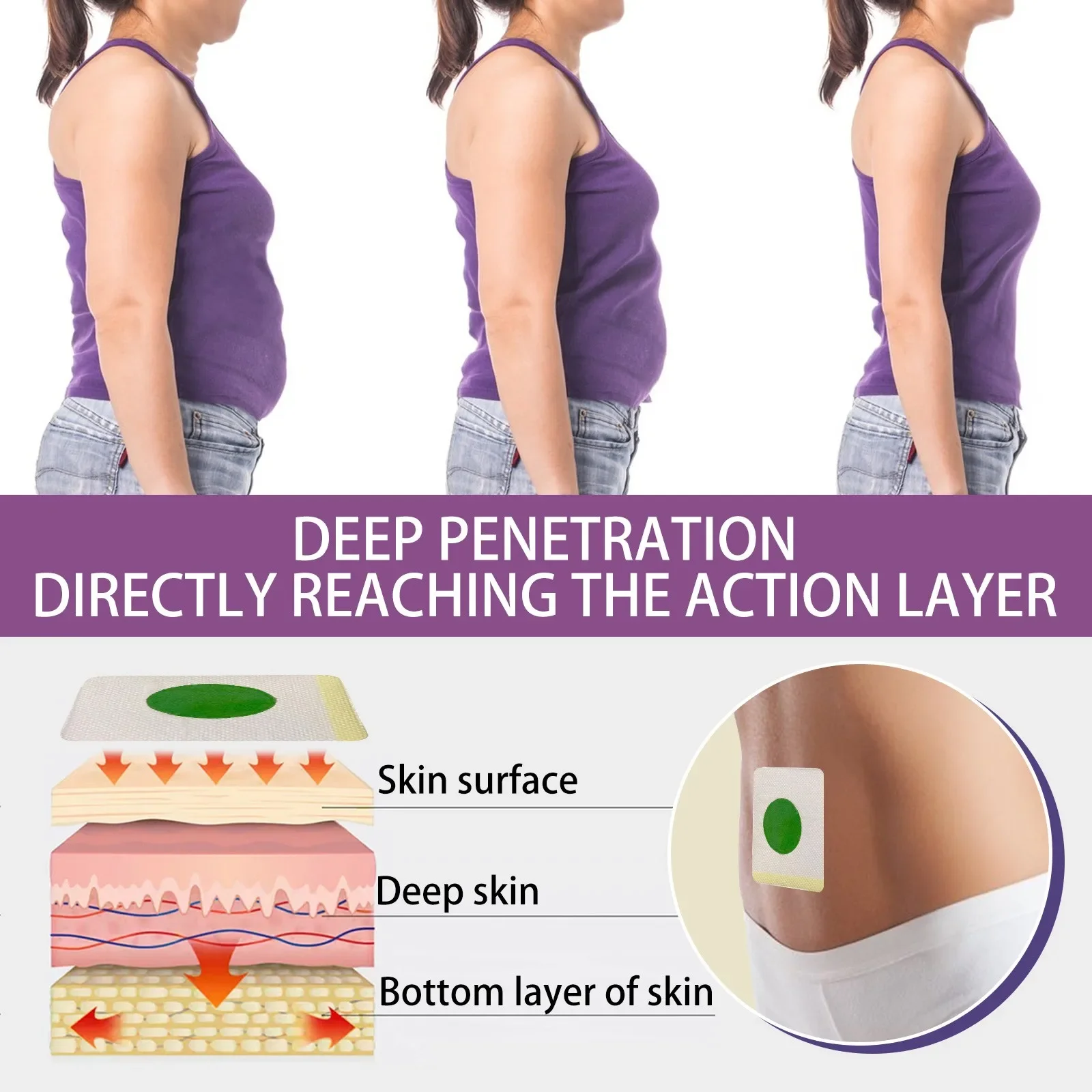 صحي التخسيس الجص ثبات الجسم ملصق التخسيس تشديد البطن والساق الجلد المكونات الطبيعية للجسم للسهولة