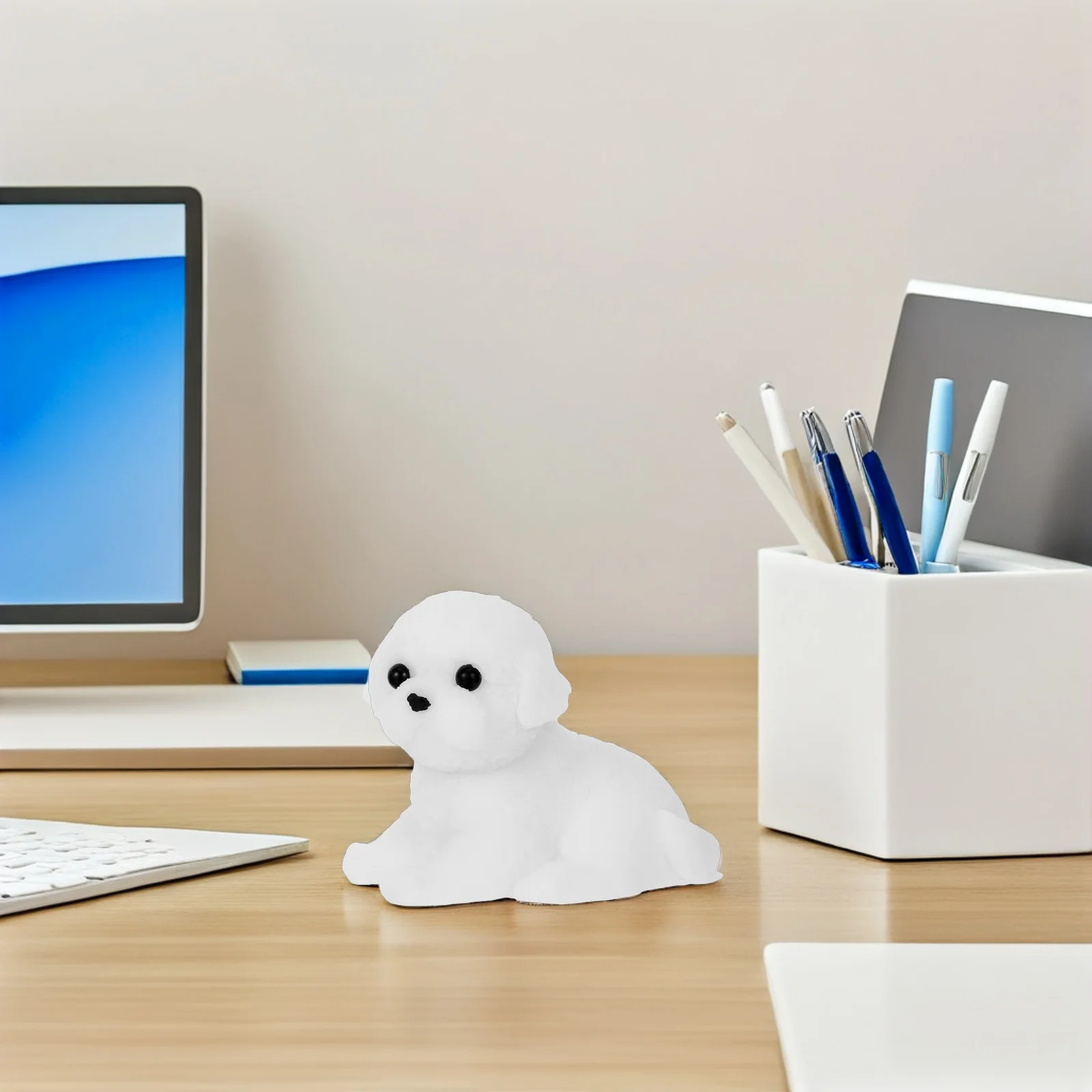 لطيف واقعية الكلب ضغط لينة قرصة الحيوان اسفنجي جرو تصميم المحمولة مكتب المنزل السفر الاسترخاء الإجهاد الإغاثة متعة #2