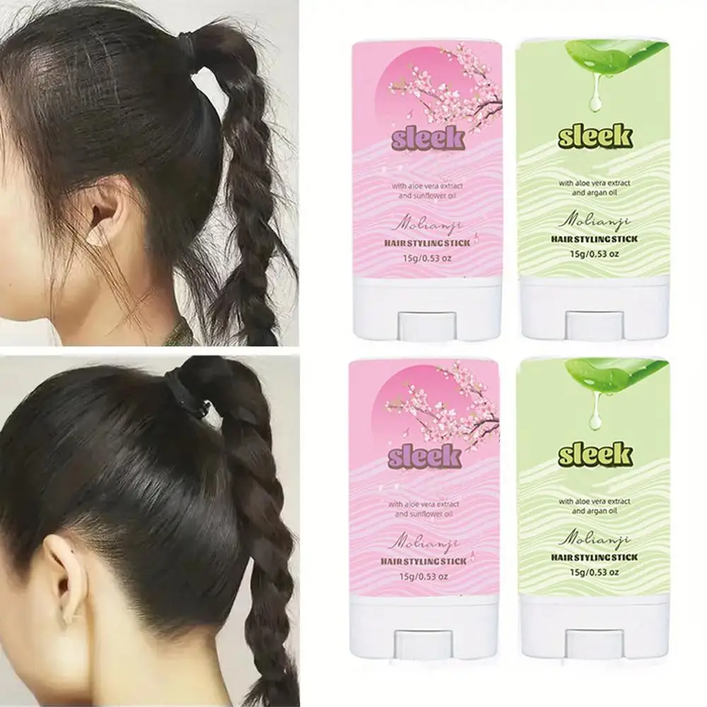 

1pcs Hair Wax Stick For Fly Aways And Frizz Hair Fruit Flavour Portable Hair Styling Pomade Stick For Men Women Broken Hair D2G8