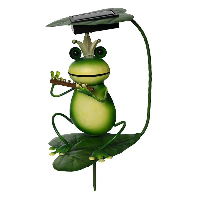 Frog Creative Personalized Ornament Light Solar Garden Landscape Light Cartoon Art Frog Iron Art Light