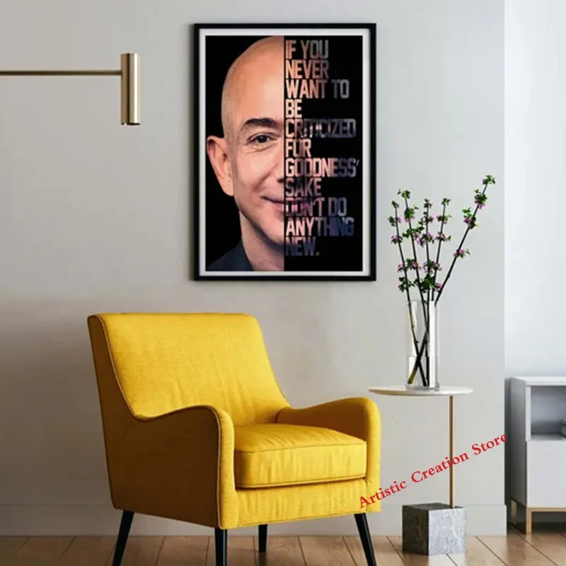 Warren Buffett Motivational Quotes Movie Elon Musk Famous Quotes Canvas Painting Poster Print Pictures Living Room Home Decor