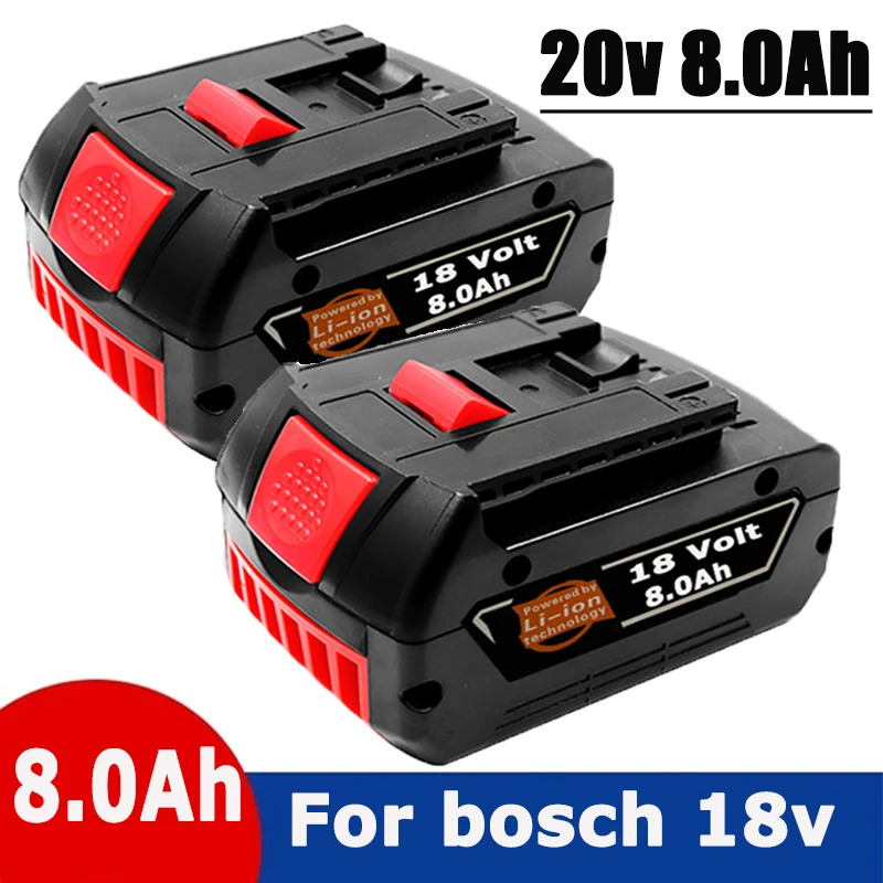 Battery Lithium-ion 18V 8Ah Rechargeable Pour Perceuse électrique Bosch BAT609 BAT609G BAT618 BAT618G BAT614 + 1 Charger