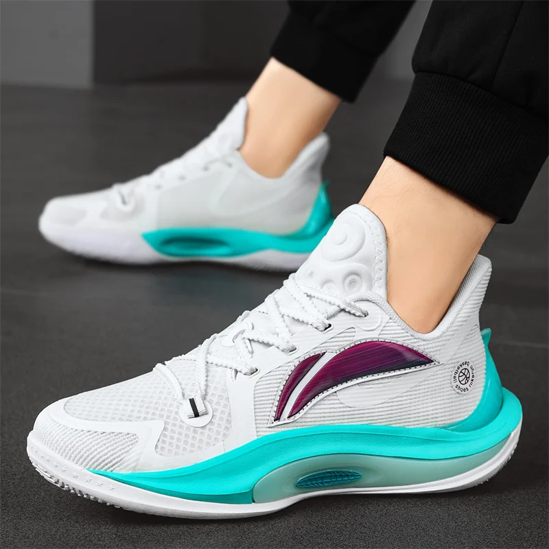 

Professional Couples Basketball Shoes Breathable Basketball Sneakers Non Slip Training Sneakers Wear-Resisting Basketball Boots