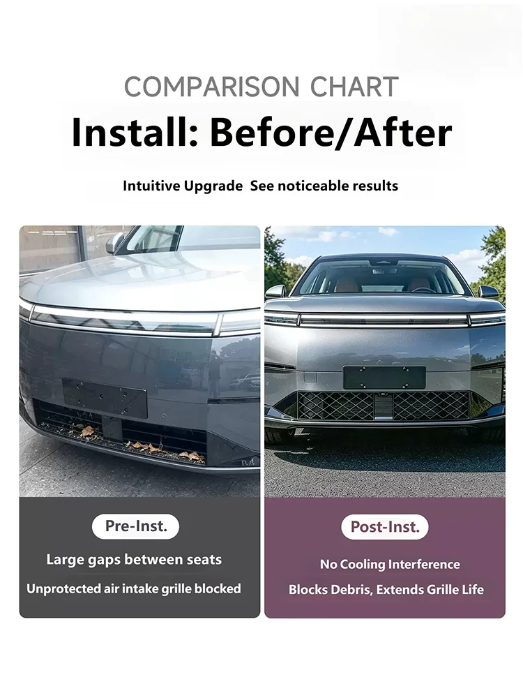 For Xpeng GX 2026 2027 Front Bumper Insect Proof Net Automotive Supplies ABS Material Front Grille Water Tank Protective Cover