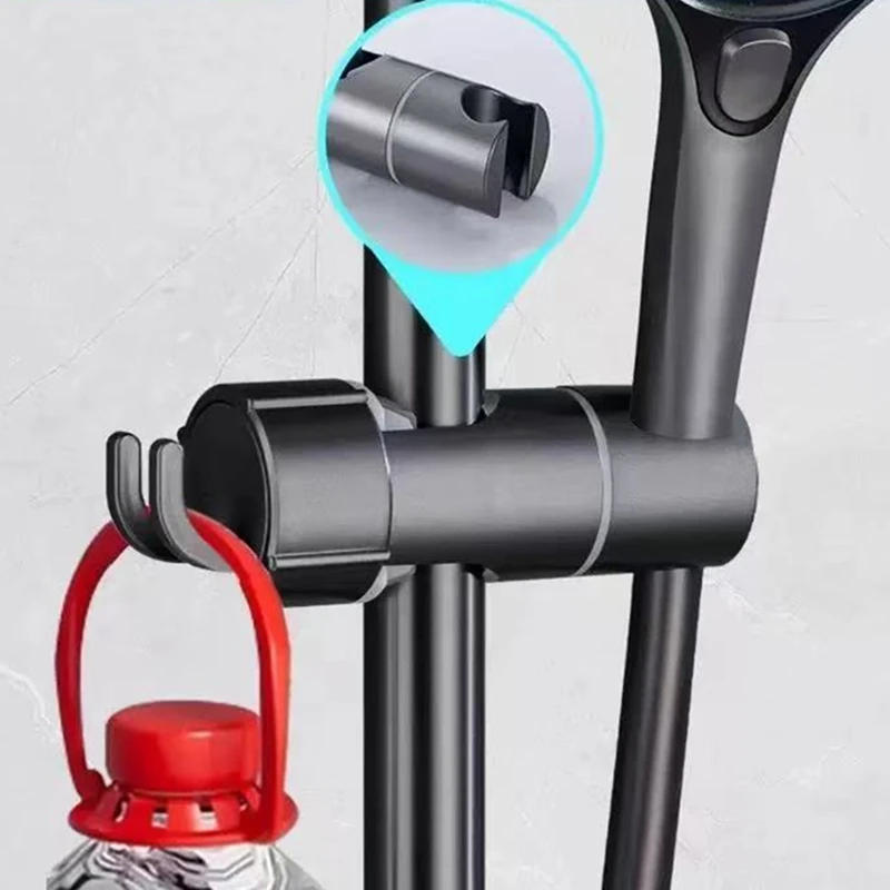 ABS Einstellbare Dusche Kopf Halter Dusche Halter Clamp Duschkopf Schiene Rutsche Halterung Bad Zubehör Rotation Haken Design