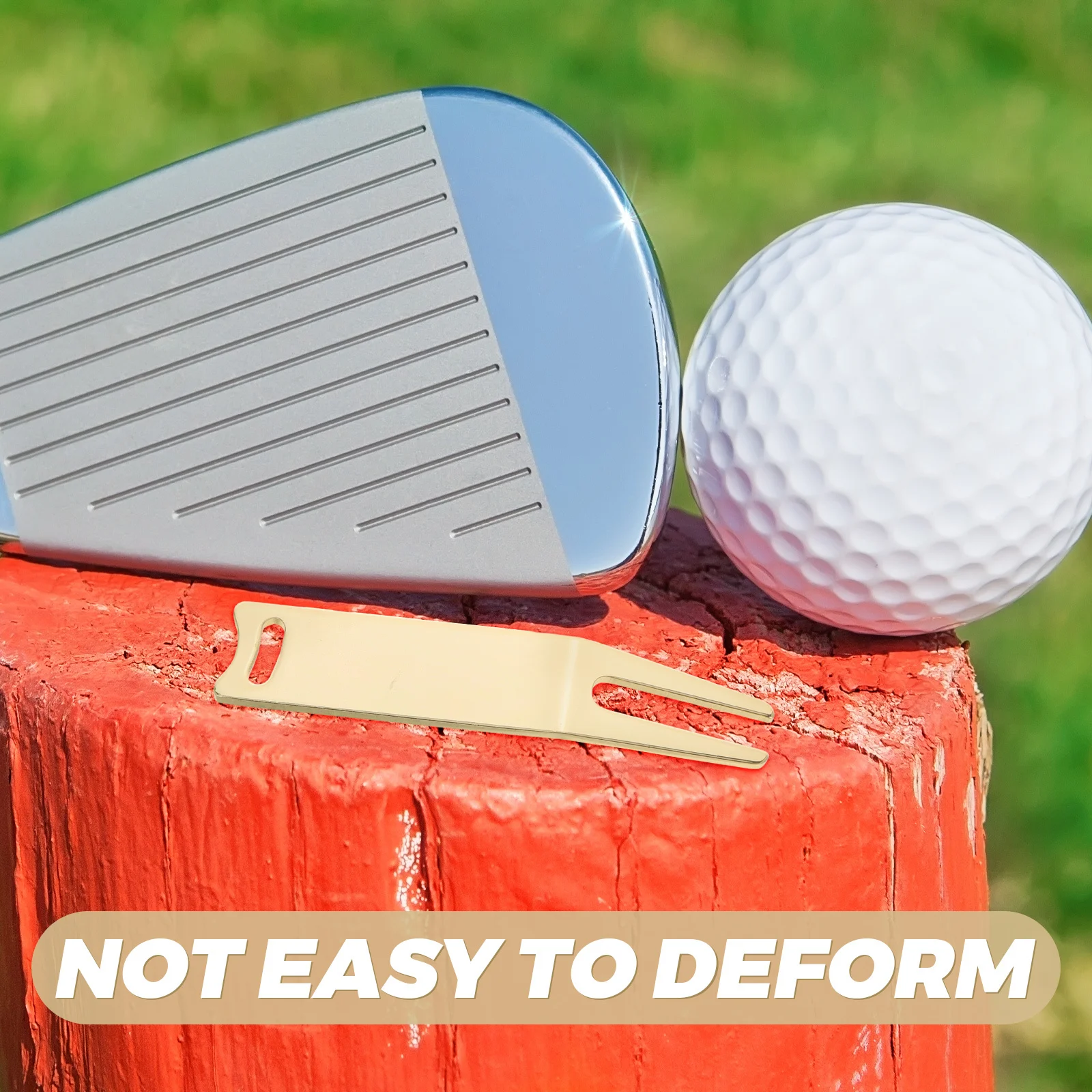 Outil de réparation de Divot de Golf en métal, fourchette pour l'entretien du Golf, outil de réparation de marque de balle, outils Divot fourchettes en métal 2 pièces