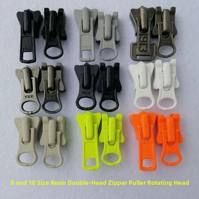 ziper-ykk-preto-nº-8-com-cabeca-dupla-rotativa-para-bolsas-dentes-de-resina-grandes-puxadores-de-ziper-com-cabeca-superior