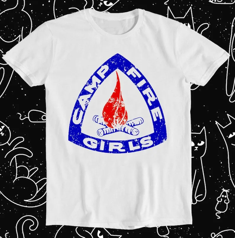 Camp Fire Girls Sexy PinUp Girl Power Retro Funny Meme Gift Tee T Shirt 1285