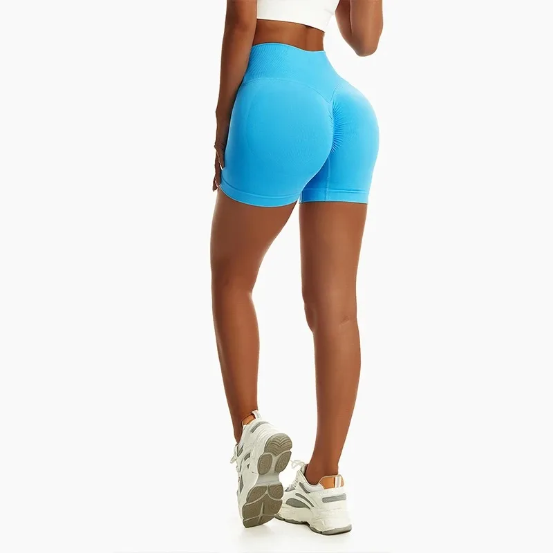 Curto ginásio mulher cintura alta treinamento de fitness yoga roupas correndo levantamento de bunda treino leggings ciclismo esportes shorts
