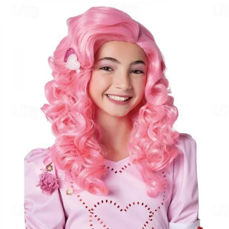 New blue short curly European and American cosplay wig