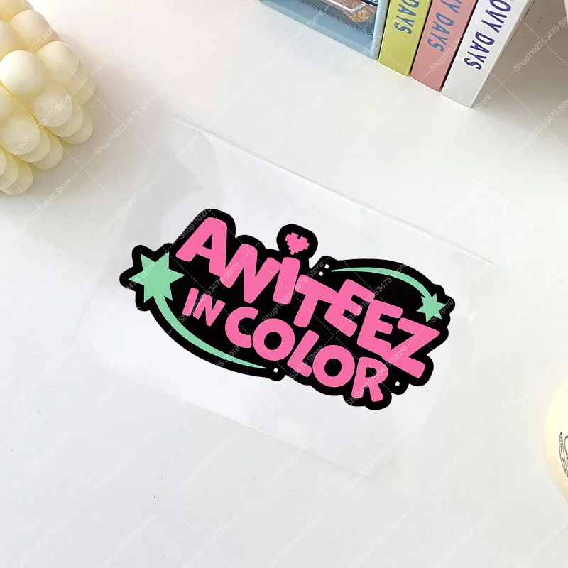 Cartoon Cute Transfer Sticker Anime ATEEZS Crystal Self-adhesive Label Decal Kpop Style Pattern DIY Water Bottle Decor Stickers view 5