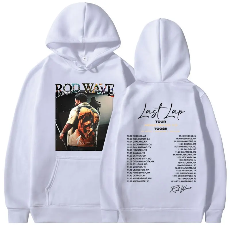 Rapper Rod Wave Last Lap 2024 Tour Hoodies Men Women Clothing Fashion Hip Hop Hooded Oversized Sweatshirts Pullovers Streetwear