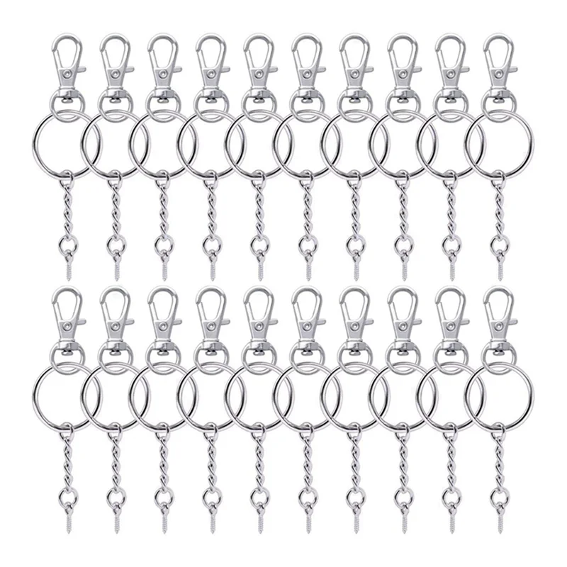 ABWR-150 шт., металлические поворотные застежки, карабин, застежка-когти омара и брелоки, брелок с винтами 11 мм, шпильки