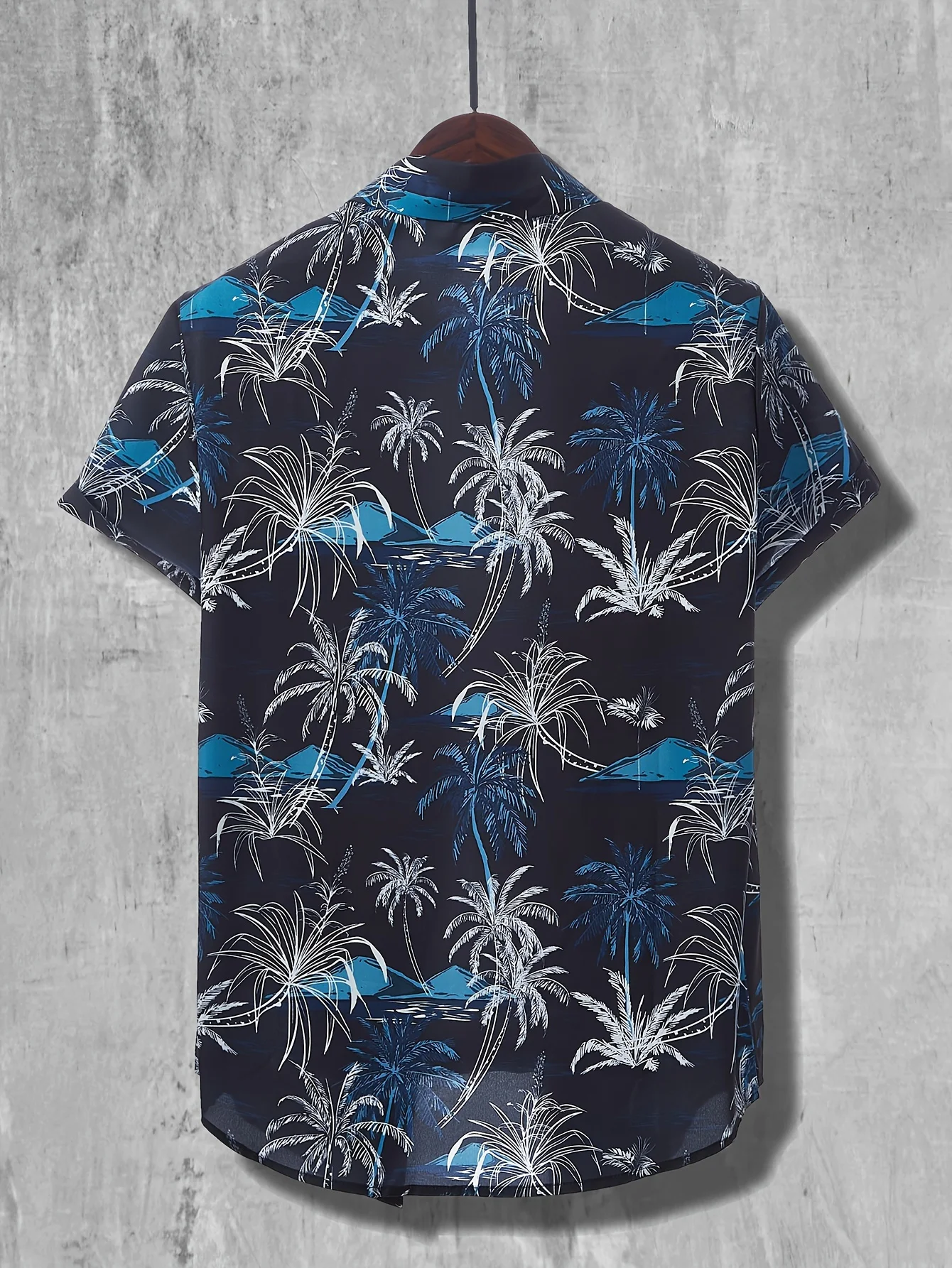 Coconut Palm Print Hawaiian Shirt, Men's Casual Button Up Short Sleeve Shirt For Summer Beach Vacation Resort oversized clothing