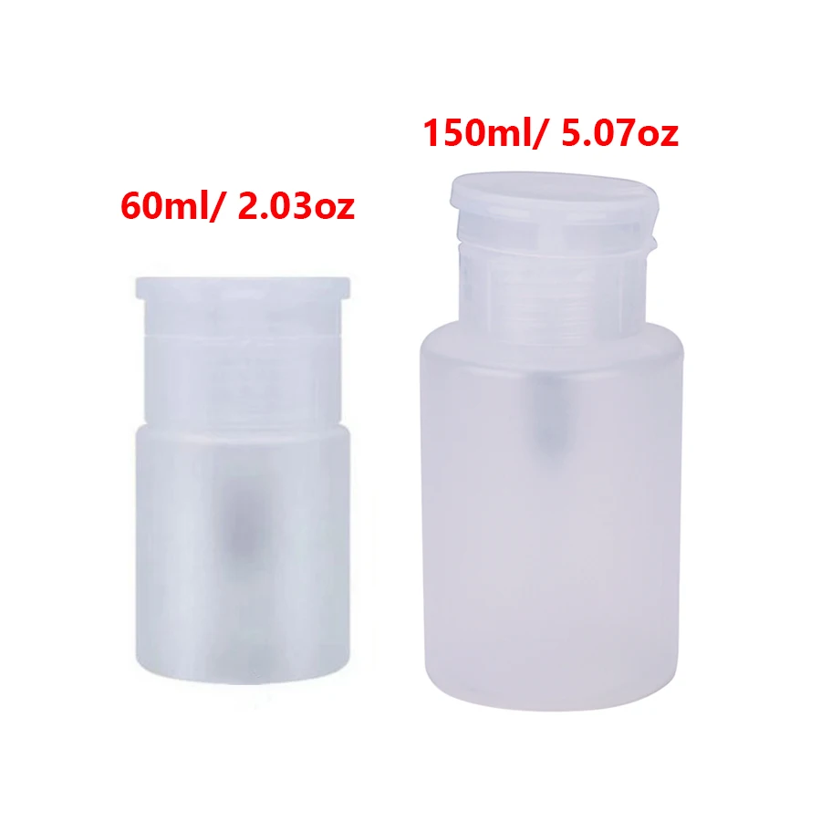 2-teiliges nachfüllbares Pumpspender-Set, 60 ml + 150 ml, für Nagellackentferner, Reiniger, Maniküre, Make-up-Werkzeug, tragbare Kosmetikflasche – Detail 8